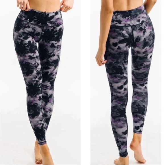 Zyia Women’s Soft N Snug Hi-Rise 28” Floral Watercolor Size 8-10 - Picture 10 of 10